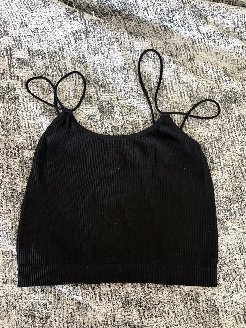 Colsie Cropped Tank Black Size Small